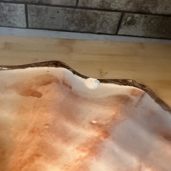 Vintage Ceramic Shell Bowl with Pedestal of Coral 8”x 7.5” Beach Decor - Picture 10 of 11